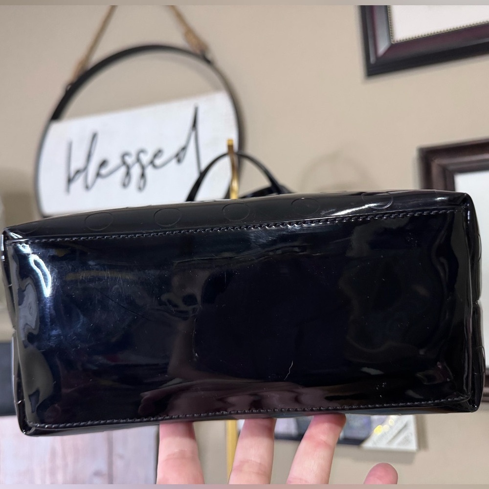 Kate Spade Black Patent Jeralyn Camellia Street Shoulder Bag - NEW with tags - Picture 13 of 16